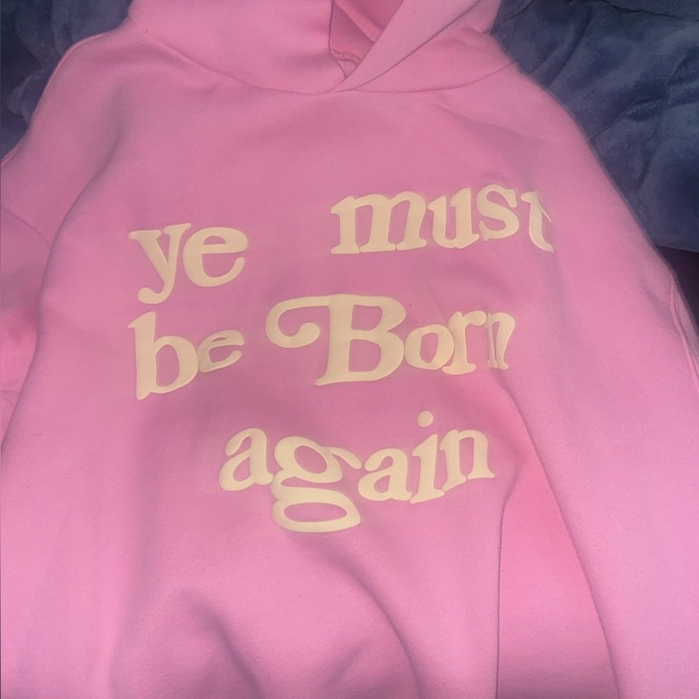 Ye Must Be Born Again Pink Hoodie